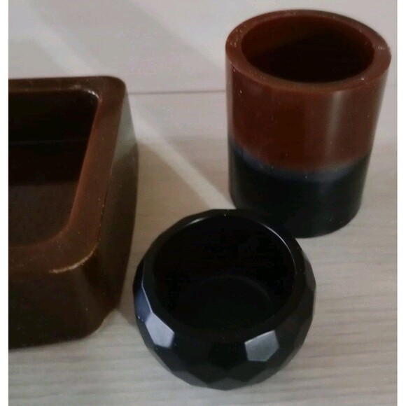 Set Of Three Desk Accessories Ashtray Pen & Paperclip Holder Office Homemade New - Picture 2 of 6